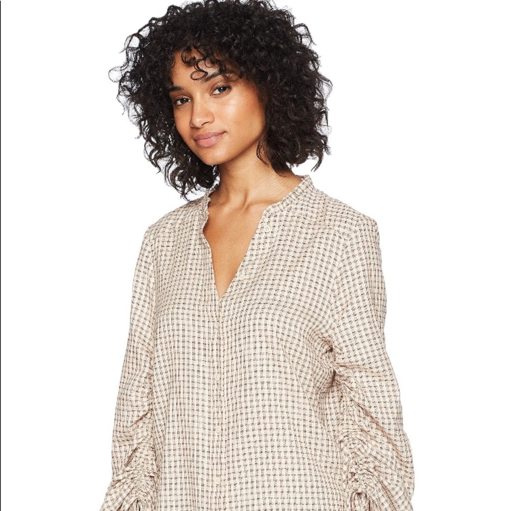 NWT‎ Paige -Torin Blouse-Sandy Shell/Spice - XS